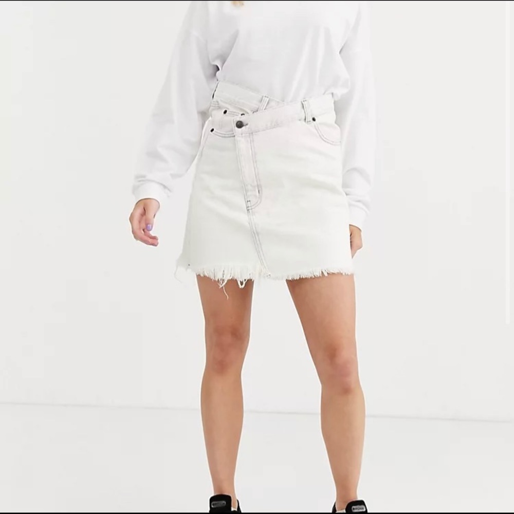 Cheap Monday Slant denim skirt